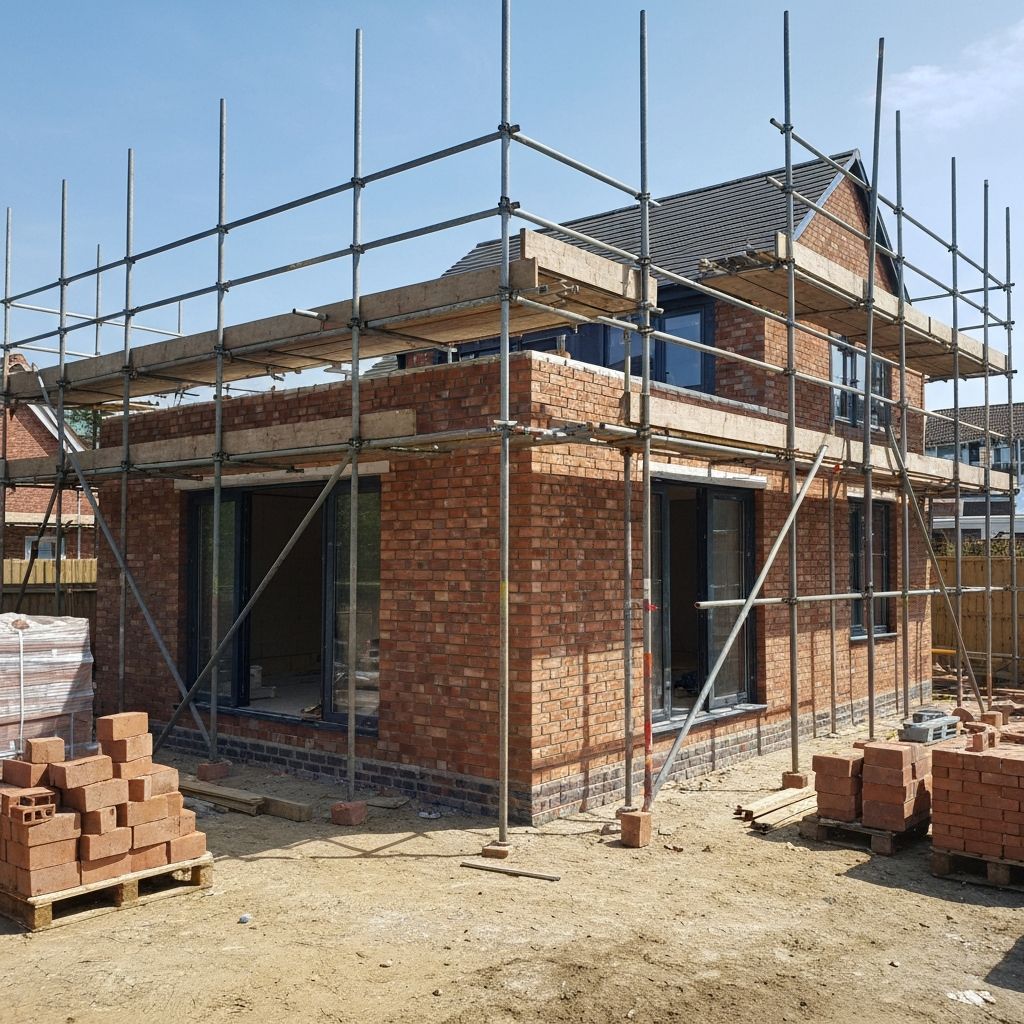 House extension construction work